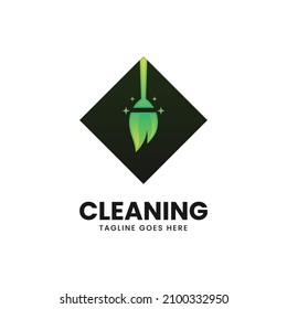 Vektorlogo Illustration Reinigung Farbverlauf-Stil.