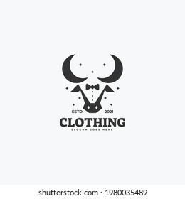 Ilustración con logotipo vectorial que cubre el estilo de la silueta.