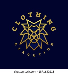 Vector Logo Illustration Clothing Line Art Gradient Style.