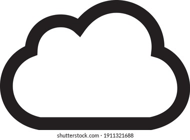 Vector logo illustration of cloud icon