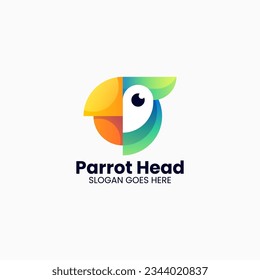 Vector Logo Illustration Cockatoo Gradient Colorful Style