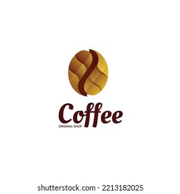 Vector Logo Illustration Coffee Gradient Colorful Style