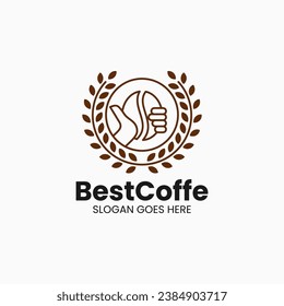 Vector Logo Illustration Coffee Line Art Style