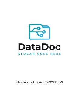 vector logo illustration of Data document