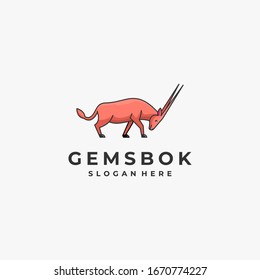 Ilustración del logotipo vectorial Caricatura de ciervo adorable.