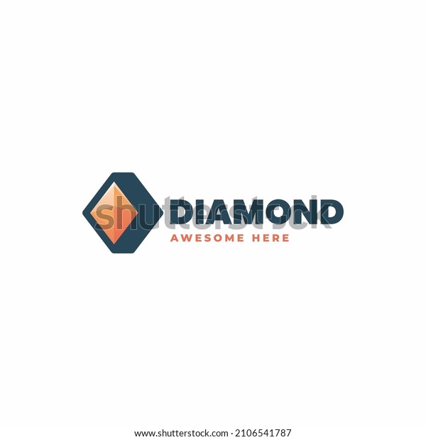 Vector\
Logo Illustration Diamond Simple Mascot\
Style.