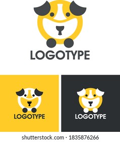 Descarga gráfica de monolínea con logotipo vector Ilustración Perro