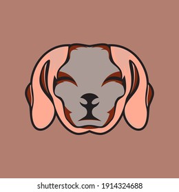 vector logo illustration dog head