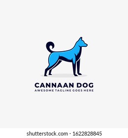 Vector Logo Illustration Dog Pose Mascot Cartoon