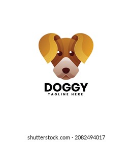 Logo Vector Ilustración Estilo Colorido de degradado de dogma.