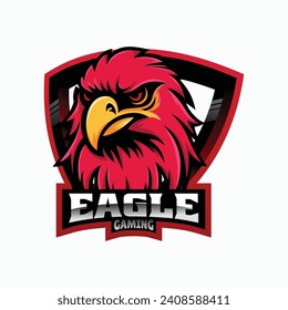 Vector Logo Illustration Eagle E- Sport and Sport Style.