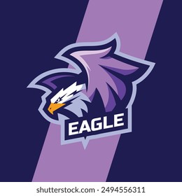 Vector Logo Illustration Eagle E- Sport and Sport Style