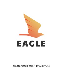 Vector Logo Illustration Eagle Gradient Colorful Style.