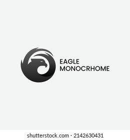 Vector Logo Illustration Eagle Gradient Colorful Style.