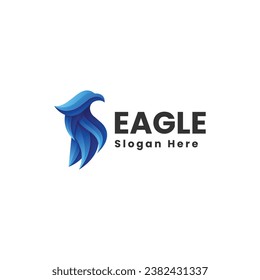 Vector Logo Illustration Eagle Gradient Colorful Style
