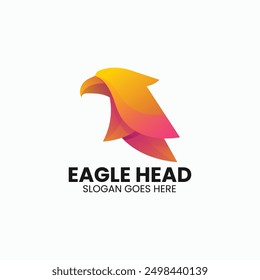 Vector Logo Illustration Eagle Gradient Colorful Style