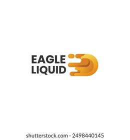 Vector Logo Illustration Eagle Gradient Colorful Style