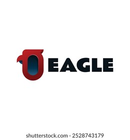 Vector Logo Illustration Eagle Gradient Colorful Style