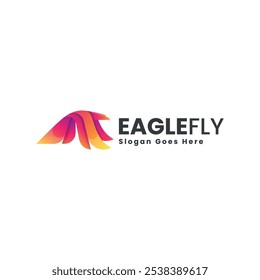 Vector Logo Illustration Eagle Gradient Colorful Style