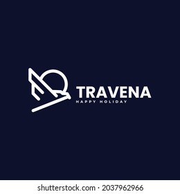 Vector Logo Illustration Eagle Line Art Style.