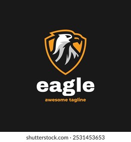 Vector Logo Illustration Eagle Mascot Cartoon Style