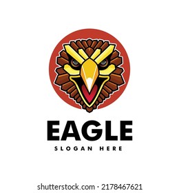 Vector Logo Illustration Eagle Simple Mascot Style