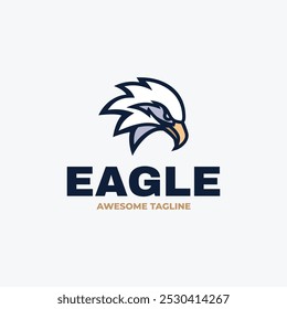 Vector Logo Illustration Eagle Simple Mascot Style