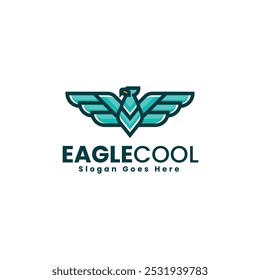 Vector Logo Illustration Eagle Simple Mascot Style