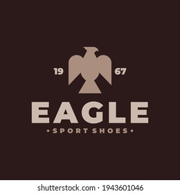 Vector Logo Illustration Eagle Vintage Badge Style.