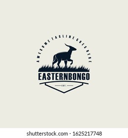 Vector Logo Illustration Eastern Bongo Emblem