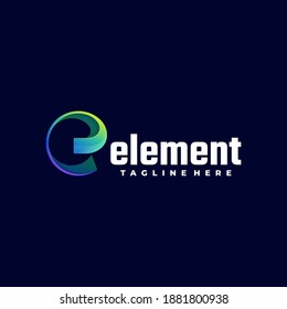 Vector Logo Illustration Element Gradient Colorful Style.