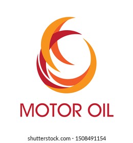 Vector logo, illustration of engine oil and fuel