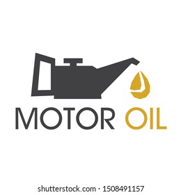 Vector logo, illustration of engine oil and fuel