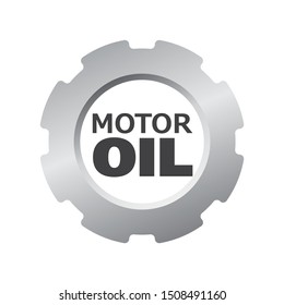 Vector logo, illustration of engine oil and fuel
