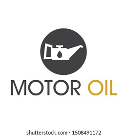 Vector logo, illustration of engine oil and fuel