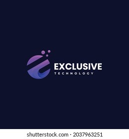Ilustración del logotipo vectorial Estilo de color degradado exclusivo.