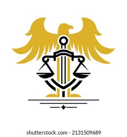 Vector logo illustration in the field of law