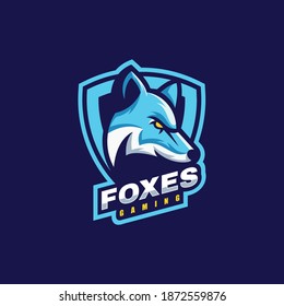 Vector Logo Illustration Fox E Sport and Sport Style.