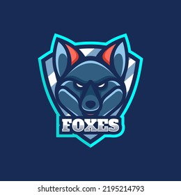 Vector Logo Illustration Fox E Sport And Sport Style.