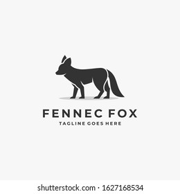 Vector Logo Illustration Fox Elegant Silhouette Style