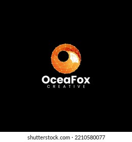 Vector Logo Illustration Fox Gradient Colorful Style.