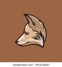 vector logo illustration of a fox head