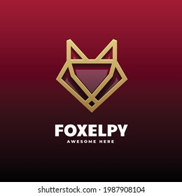 Logotipo vectorial Ilustración Estilo de arte de la línea Fox.