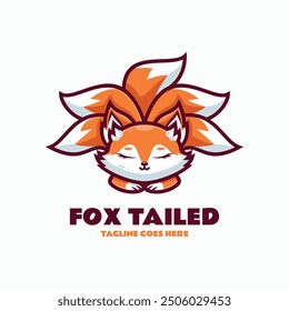 Vector Logo Illustration Fox Mascot Cartoon Style.