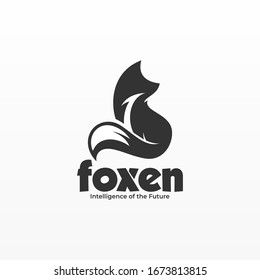 Vektorillustration Logo Illustration Fox Silhouette Stil.