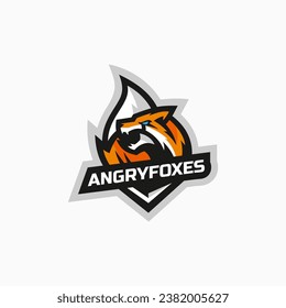 Logotipo vectorial Ilustración Estilo de mascota simple Fox
