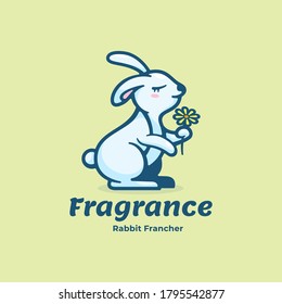 Vector Logo Illustration Fragrance Simple Mascot Style.