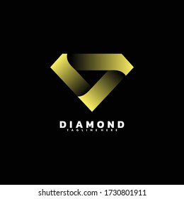 Ilustración del logotipo del vector Estilo de color del gradiente del diamante fresco