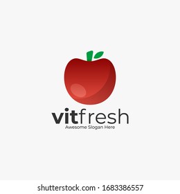 Vektorillustration Logo Illustration Fresh Tomato Color Style.