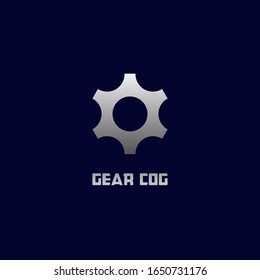 Vector Logo Illustration Gear Cog Silhouette Style - Powered by Shutterstock - Get 15% off with code: PIKWIZARD15